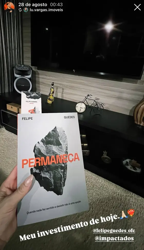 Story de leitora que comprou o exemplar de Permaneça
